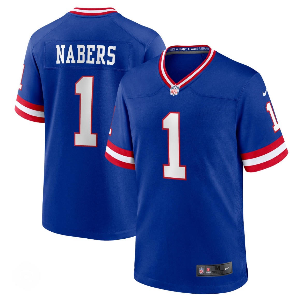Men New York Giants #1 Malik Nabers 2024 blue Draft First Round Pick Player Game Jersey style 2->new york giants->NFL Jersey
